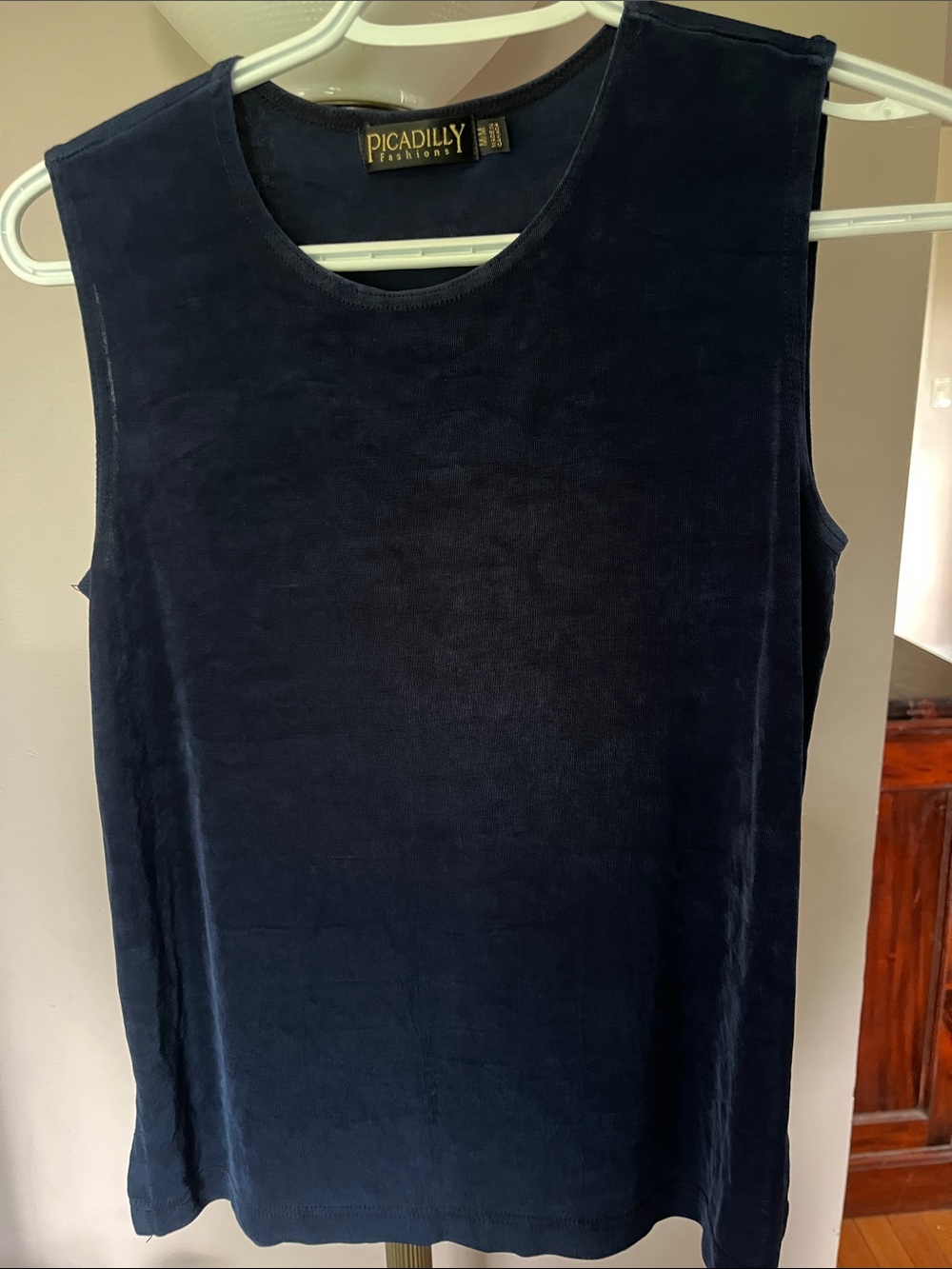 Picadilly Fashion 🇨🇦 Women's Navy Jersey Knit Tank Top